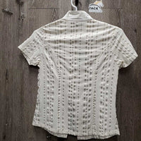 SS Show Shirt *gc/fair, No Collar, v.puckered, shrunk?, dingy, mnr pits, older