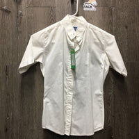 JUNIORS SS Show Shirt *gc/fair, seam puckers, older, No Collar, puckers