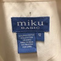 JUNIORS SS Show Shirt *gc/fair, seam puckers, older, No Collar, puckers