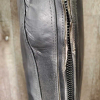 Field Boots, Zips *gc/fair, clean, rubs, faded, scuffs, scrapes, rips, creases, unstitched, Zips: dirty, sticky & v.stiff

