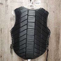 Small Cell Safety Vest, laces *June, 2011 *vgc/xc, clean, odler, mnr hair, snags & rust