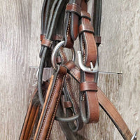 Fs Rsd Monocrown Figure 8 Bridle, Buckles, Rubber Reins *vgc/gc, stains, dirty, rubs, faded spots, tight keepers, repair