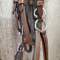 Fs Rsd Monocrown Figure 8 Bridle, Buckles, Rubber Reins *vgc/gc, stains, dirty, rubs, faded spots, tight keepers, repair