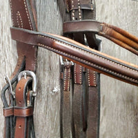 Fs Rsd Monocrown Figure 8 Bridle, Buckles, Rubber Reins *vgc/gc, stains, dirty, rubs, faded spots, tight keepers, repair