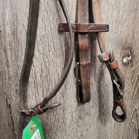 Fs Rsd Monocrown Figure 8 Bridle, Buckles, Rubber Reins *vgc/gc, stains, dirty, rubs, faded spots, tight keepers, repair
