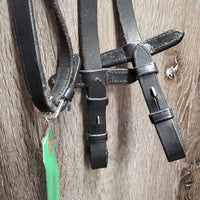 Monocrown Rsd Padded Dressage Bridle, Buckles, Flash, Rubber Reins *xc/like new