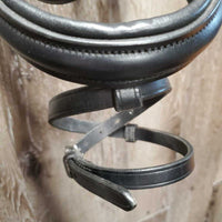 Monocrown Rsd Padded Dressage Bridle, Buckles, Flash, Rubber Reins *xc/like new
