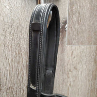 Monocrown Rsd Padded Dressage Bridle, Buckles, Flash, Rubber Reins *xc/like new

