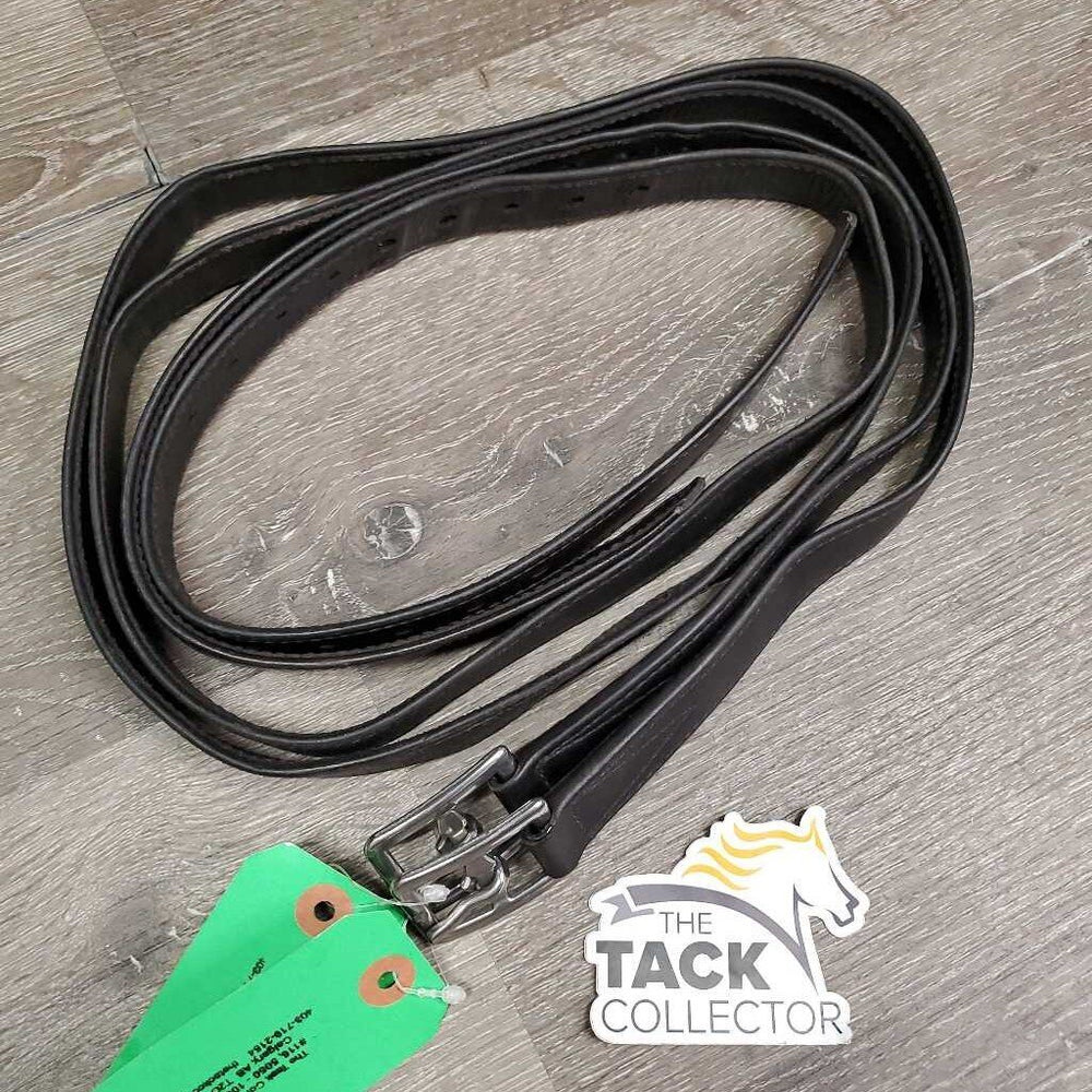 Pr Light Stirrup Leathers *vgc, clean, mnr stiff, twists, rough holes, rubs, dents & faded