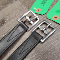 Pr Light Stirrup Leathers *vgc, clean, mnr stiff, twists, rough holes, rubs, dents & faded
