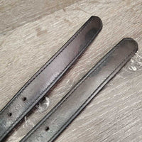 Pr Light Stirrup Leathers *vgc, clean, mnr stiff, twists, rough holes, rubs, dents & faded
