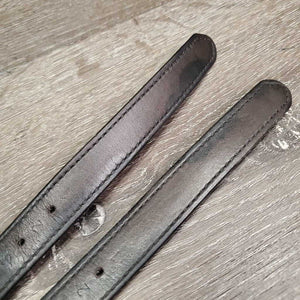Pr Light Stirrup Leathers *vgc, clean, mnr stiff, twists, rough holes, rubs, dents & faded