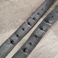 Pr Light Stirrup Leathers *vgc, clean, mnr stiff, twists, rough holes, rubs, dents & faded