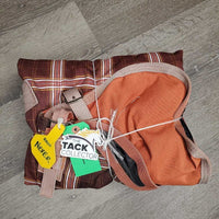 Rain Sheet, 2 legs, tail *gc, mnr wpf, mnr dirt, hair, faded, repairs, snags, film, stains
