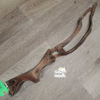 Leather Miracle Cribbing Collar *fair, dirty, stiff, ruisty, scrapes, trimmed, xholes
