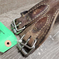 Leather Miracle Cribbing Collar *fair, dirty, stiff, ruisty, scrapes, trimmed, xholes

