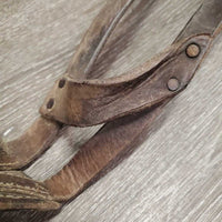 Leather Miracle Cribbing Collar *fair, dirty, stiff, ruisty, scrapes, trimmed, xholes
