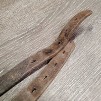 Leather Miracle Cribbing Collar *fair, dirty, stiff, ruisty, scrapes, trimmed, xholes
