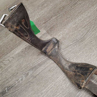 Leather Miracle Cribbing Collar *fair, dirty, stiff, ruisty, scrapes, trimmed, xholes
