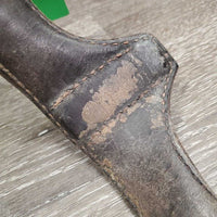 Leather Miracle Cribbing Collar *fair, dirty, stiff, ruisty, scrapes, trimmed, xholes
