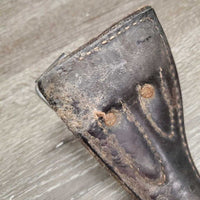 Leather Miracle Cribbing Collar *fair, dirty, stiff, ruisty, scrapes, trimmed, xholes
