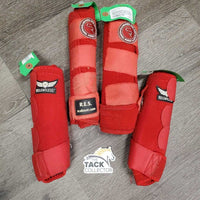 Closed Front & Hind Neoprene Boots, velcro *xc & vgc, clean, mnr hair, velcro: frays & threads
