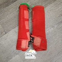 Closed Front & Hind Neoprene Boots, velcro *xc & vgc, clean, mnr hair, velcro: frays & threads

