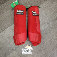 Closed Front & Hind Neoprene Boots, velcro *xc & vgc, clean, mnr hair, velcro: frays & threads
