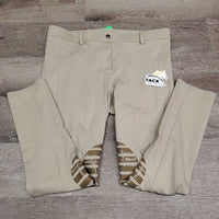 Euro Seat Breeches, Pull On *gc/vgc, cut tag, seat, waist & knees: rubs & pills
