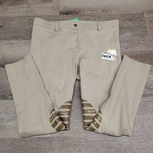 Euro Seat Breeches, Pull On *gc/vgc, cut tag, seat, waist & knees: rubs & pills