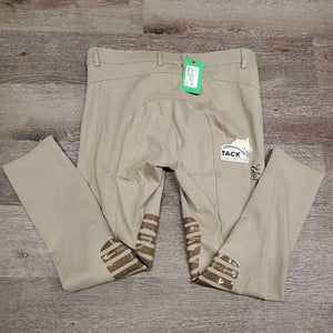 Euro Seat Breeches, Pull On *gc/vgc, cut tag, seat, waist & knees: rubs & pills