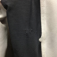 LS Hvy Show Shirt, 1/2 zip up, Mesh Sides *vgc, puckered & crinkled collar, rubs