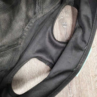 Hvy Mesh Fly Mask, velcro Nose *gc, clean, hairy, unstitched, mnr rubs, stains & snags, curled edge, hairy velcro
