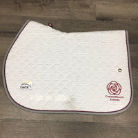 Quilt Jumper Saddle Pad, "Common Wealth Saddles", piping *xc, mnr rubs, hair
