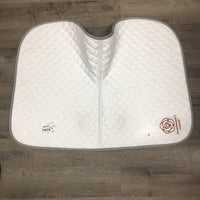 Quilt Jumper Saddle Pad, "Common Wealth Saddles", piping *xc, mnr rubs, hair
