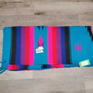 Wool Western Saddle Blanket, "M & K Ranche Classic" *vgc, mnr hair, snags, dirt