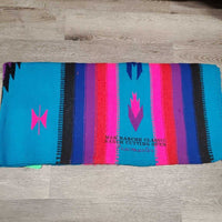 Wool Western Saddle Blanket, "M & K Ranche Classic" *vgc, mnr hair, snags, dirt
