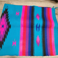 Wool Western Saddle Blanket, "M & K Ranche Classic" *vgc, mnr hair, snags, dirt
