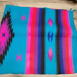 Wool Western Saddle Blanket, "M & K Ranche Classic" *vgc, mnr hair, snags, dirt