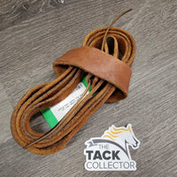 Thin Leather Latigo, ties *gc, residue, dry, stains, rubs
