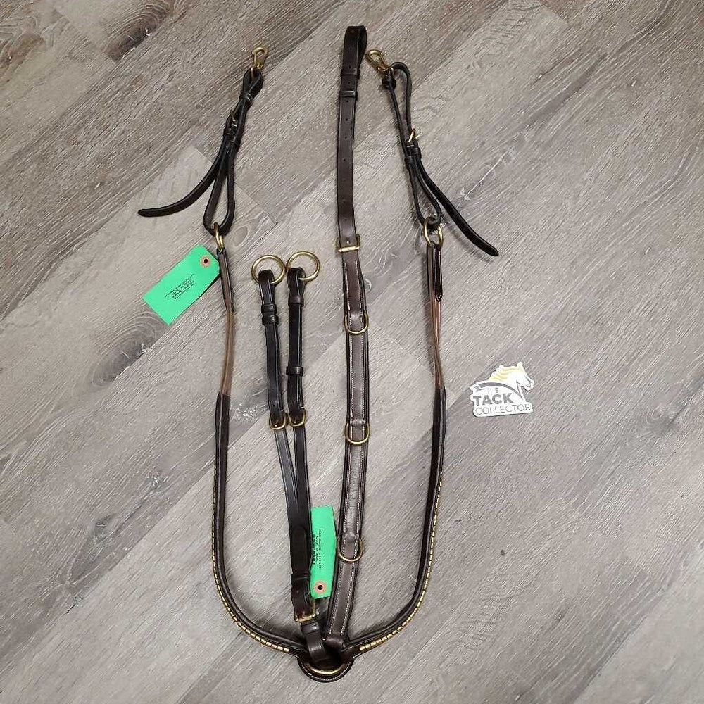 Clinker, Elastic & Padded Leather Breastplate, Running Martingale Attach *xc, clean, v.mnr residue, xholes, mnr cracks
