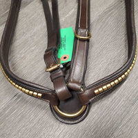Clinker, Elastic & Padded Leather Breastplate, Running Martingale Attach *xc, clean, v.mnr residue, xholes, mnr cracks