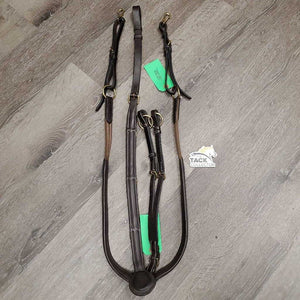 Clinker, Elastic & Padded Leather Breastplate, Running Martingale Attach *xc, clean, v.mnr residue, xholes, mnr cracks