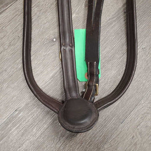 Clinker, Elastic & Padded Leather Breastplate, Running Martingale Attach *xc, clean, v.mnr residue, xholes, mnr cracks