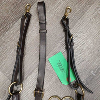 Clinker, Elastic & Padded Leather Breastplate, Running Martingale Attach *xc, clean, v.mnr residue, xholes, mnr cracks