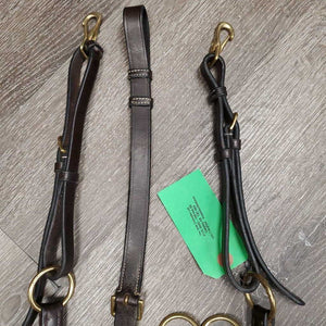 Clinker, Elastic & Padded Leather Breastplate, Running Martingale Attach *xc, clean, v.mnr residue, xholes, mnr cracks
