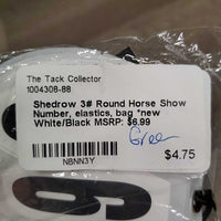 3# Round Horse Show Number, elastics, bag *new