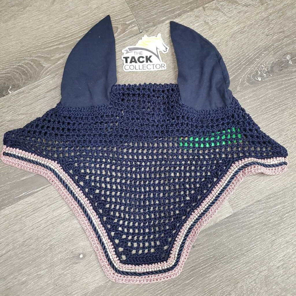 FUN Bonnets Crochet Bonnet, 1x piping, 1x bling *like new, mnr hair