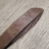 78" Thin Leather Lead Shank, 20" Nose Chain *gc, clean, rust, scrapes, scratches, slices