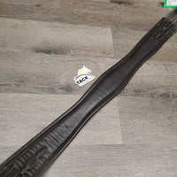 FS Padded Leather Girth, 2x els *vgc/xc, mnr dirt/residue & hair